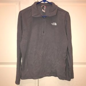 Men’s Gray North Face 1/4 Zip Fleece Pullover